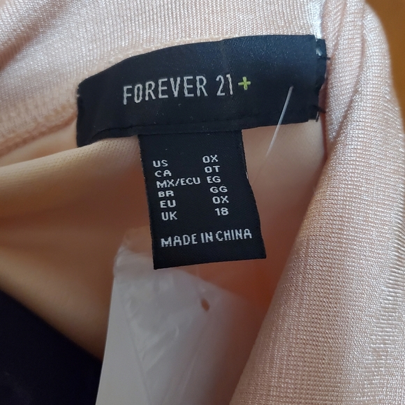 Forever 21 Plus size ruched pink long sleeve midi shirtdress size 0X New - Picture 8 of 8